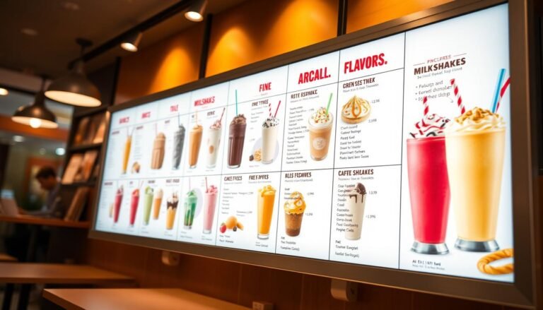 arby's milkshakes menu