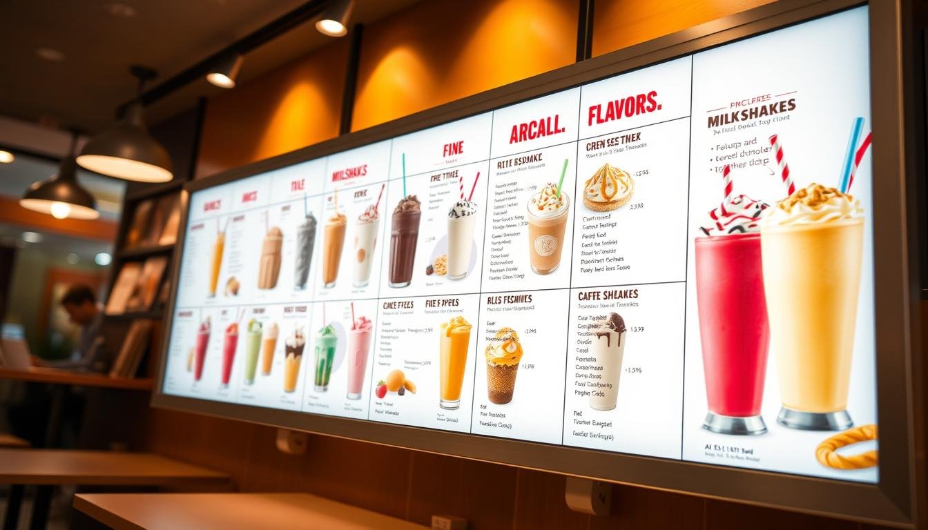 arby's milkshakes menu