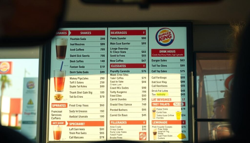 burger king drive thru menu