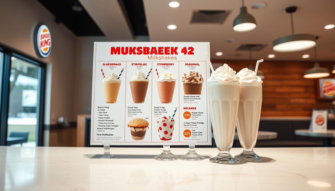 burger king milkshakes menu
