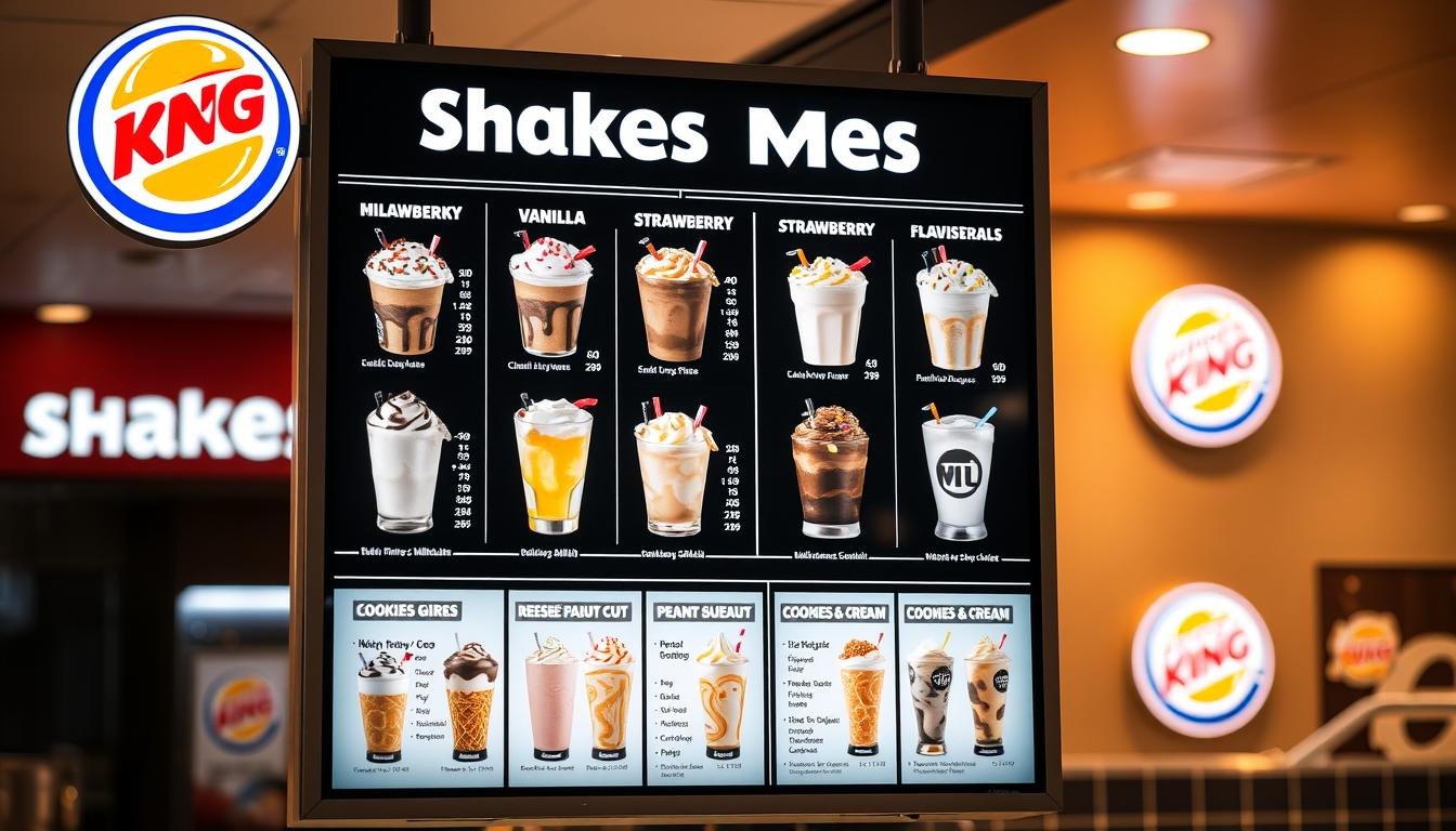 burger king shakes menu