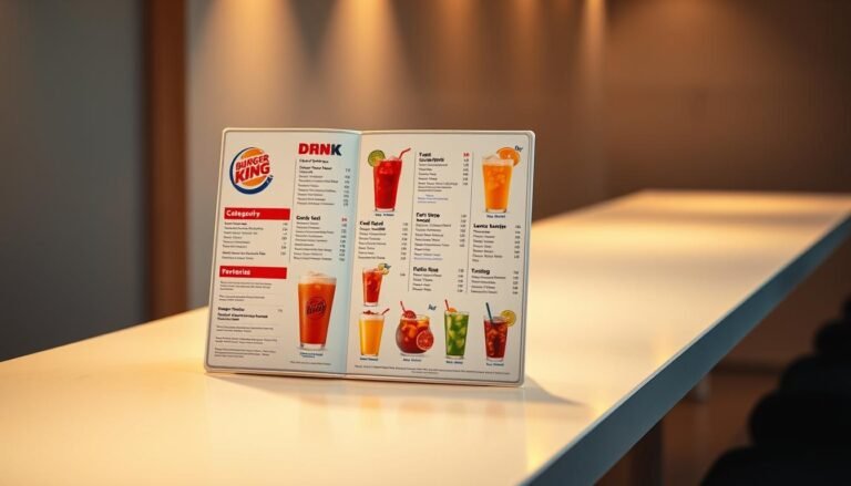 burger king drink menu