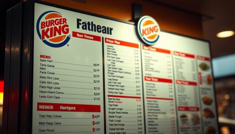 burger king drive thru menu