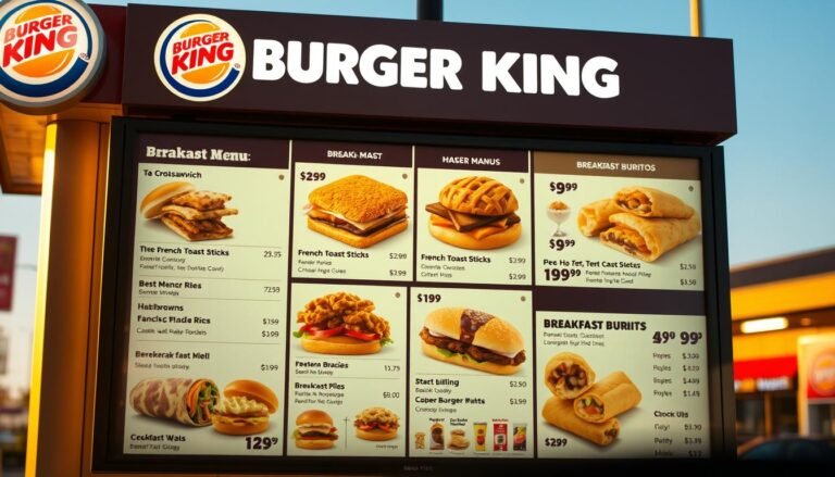 drive thru burger king breakfast menu